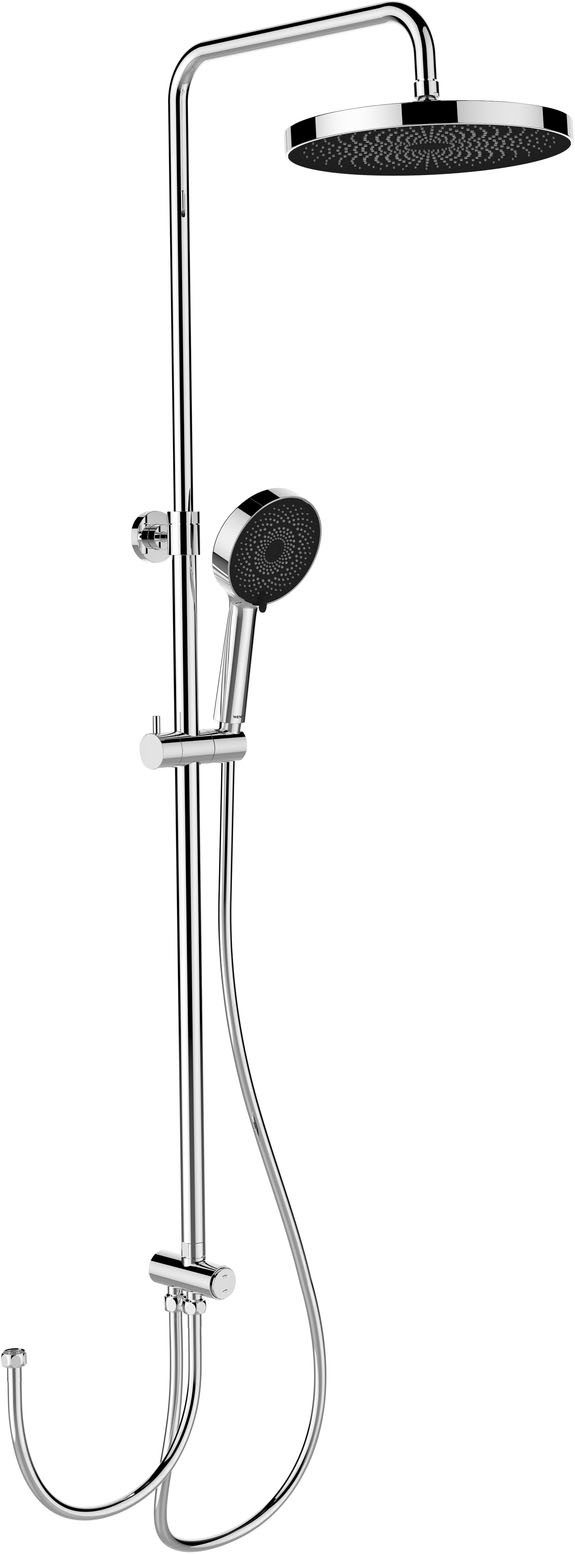WENKO Duschsystem Softwater, Chrom, einfacher Anschluss an bestehende Armatur o. Wandanschlussbogen