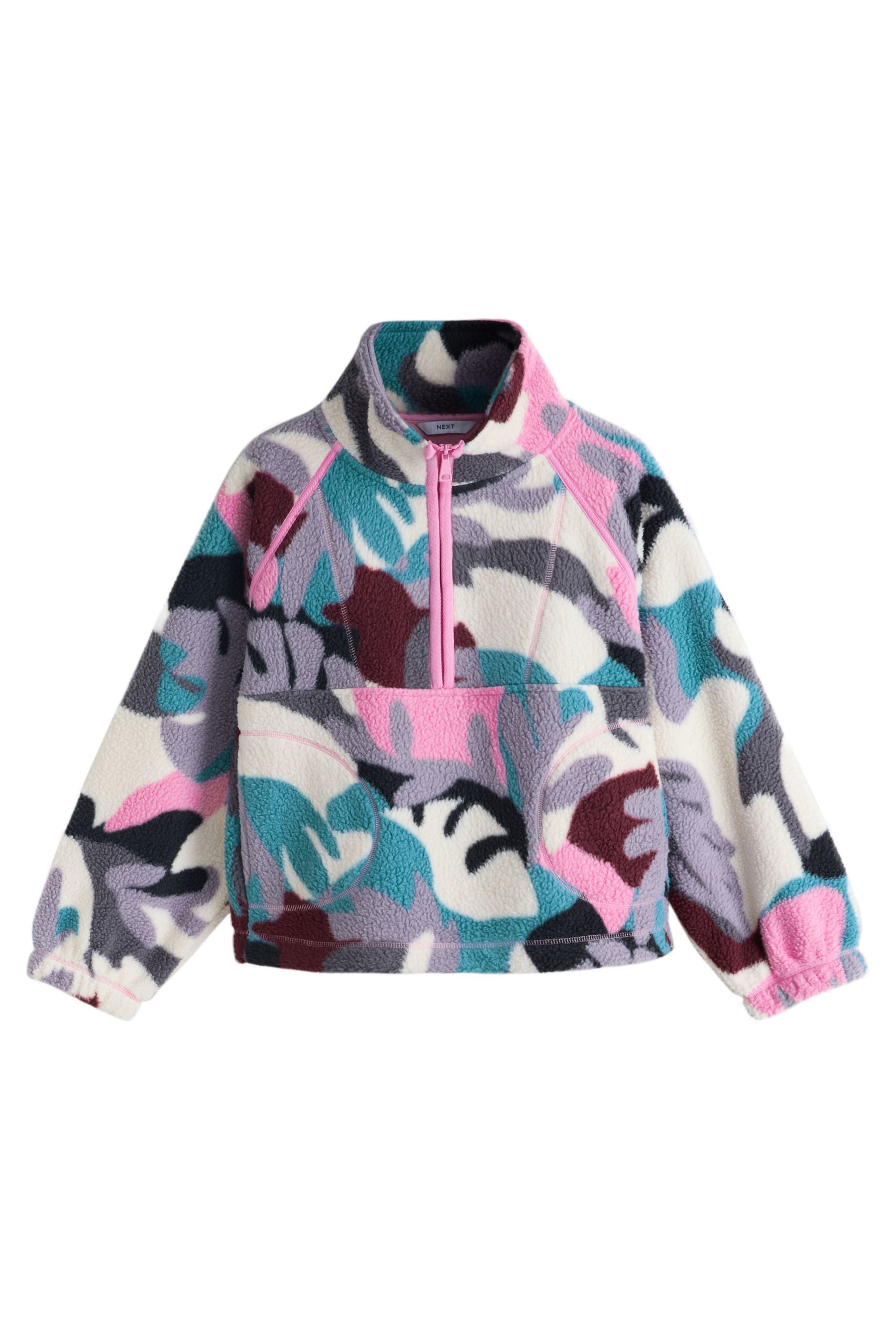 Next Fleecepullover Active Borg-Jacke mit Viertelreißverschluss (1-tlg)