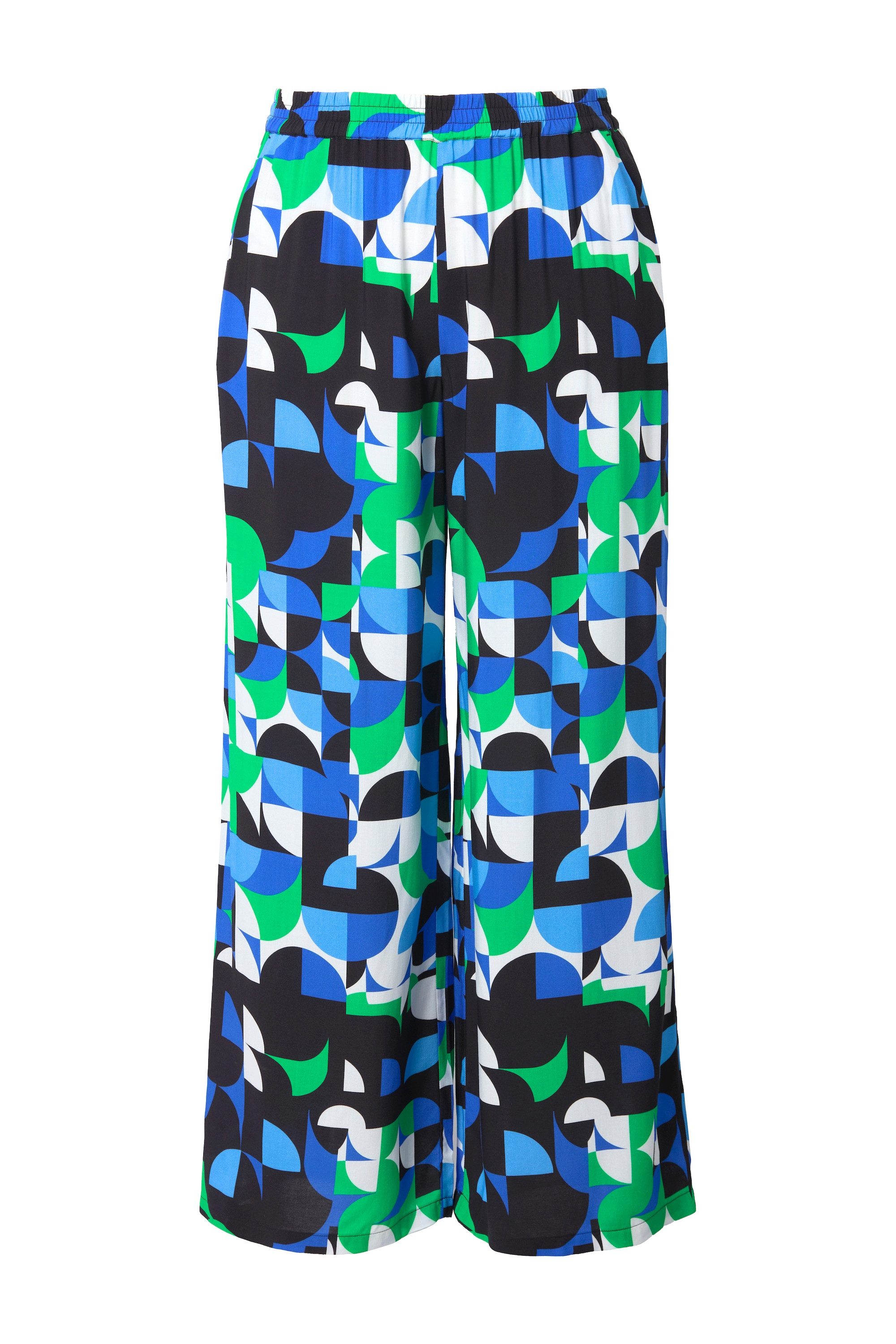 Ulla Popken Schlupfhose Hose grafischer Druck weites gerades Bein günstig online kaufen