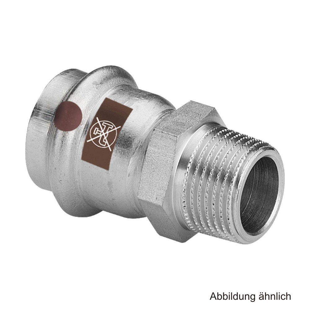 Wasserrohr Viega Temponox Übergangsstück mit AG, Modell 1711, 35 mm x 1"