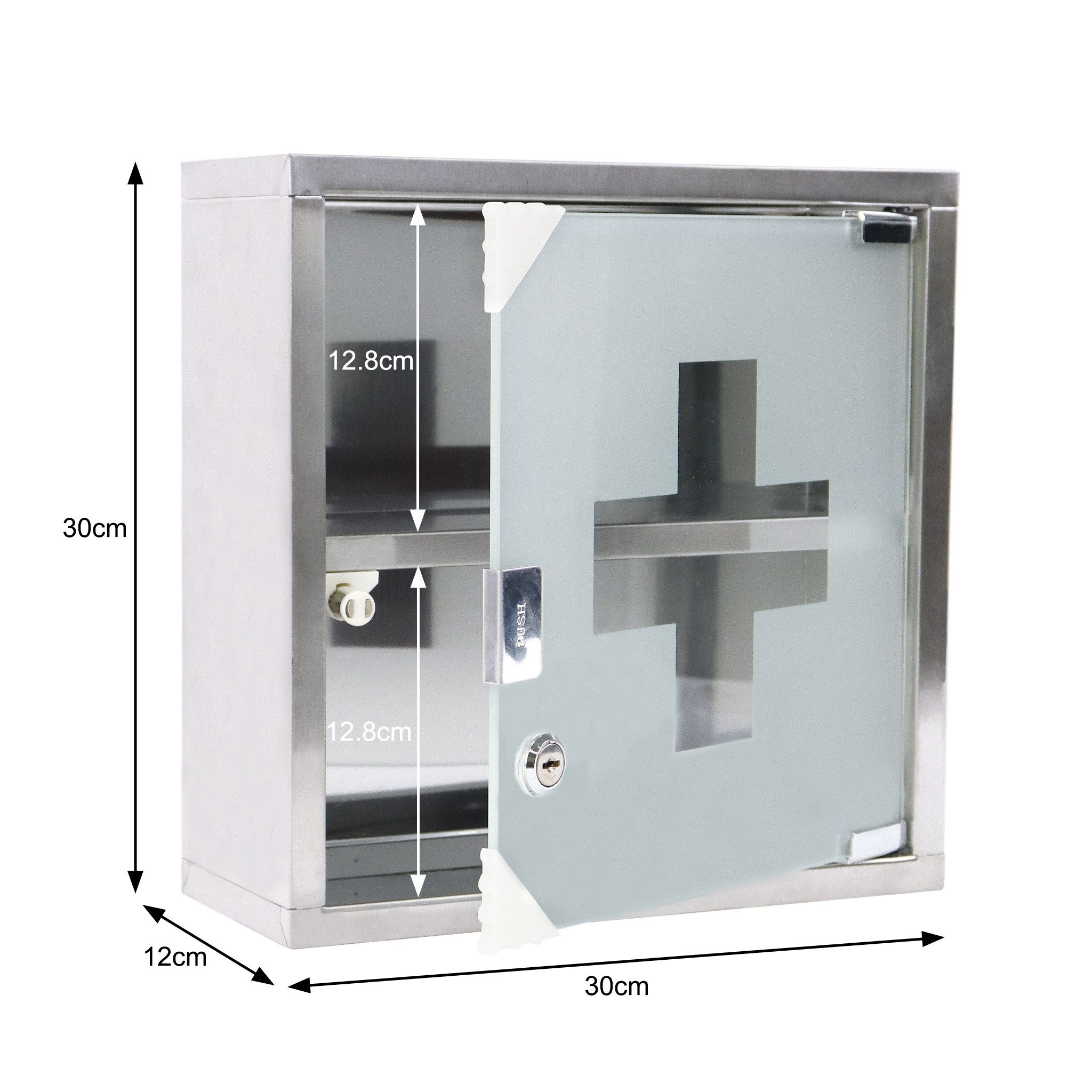 FIVMEN Medizinschrank Abschließbar Edelstahl Apothekerschrank Medikamentens günstig online kaufen