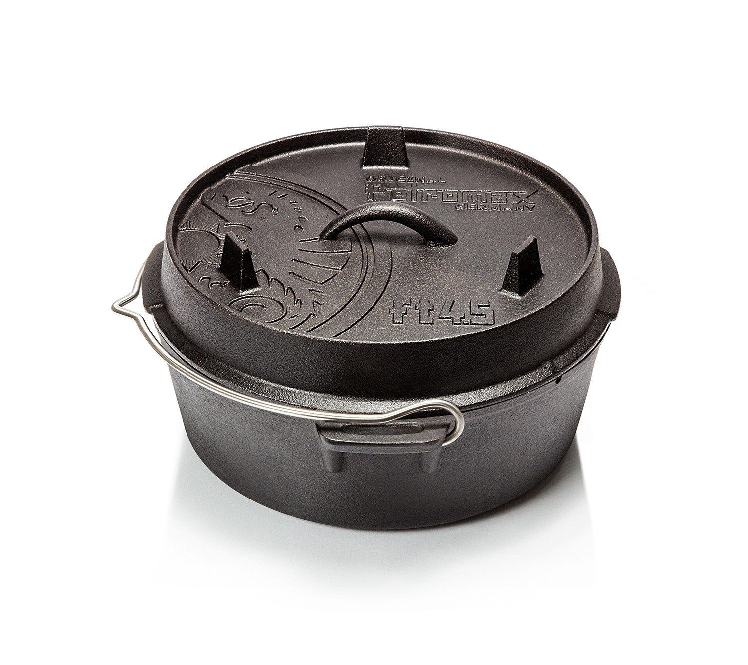 Personen, 3,5L Petromax Liter) (3,5 ft4.5-t Gusseisen Petromax 2-5 Schmortopf Feuertopf ft4.5 Gusseisen Dutch Oven