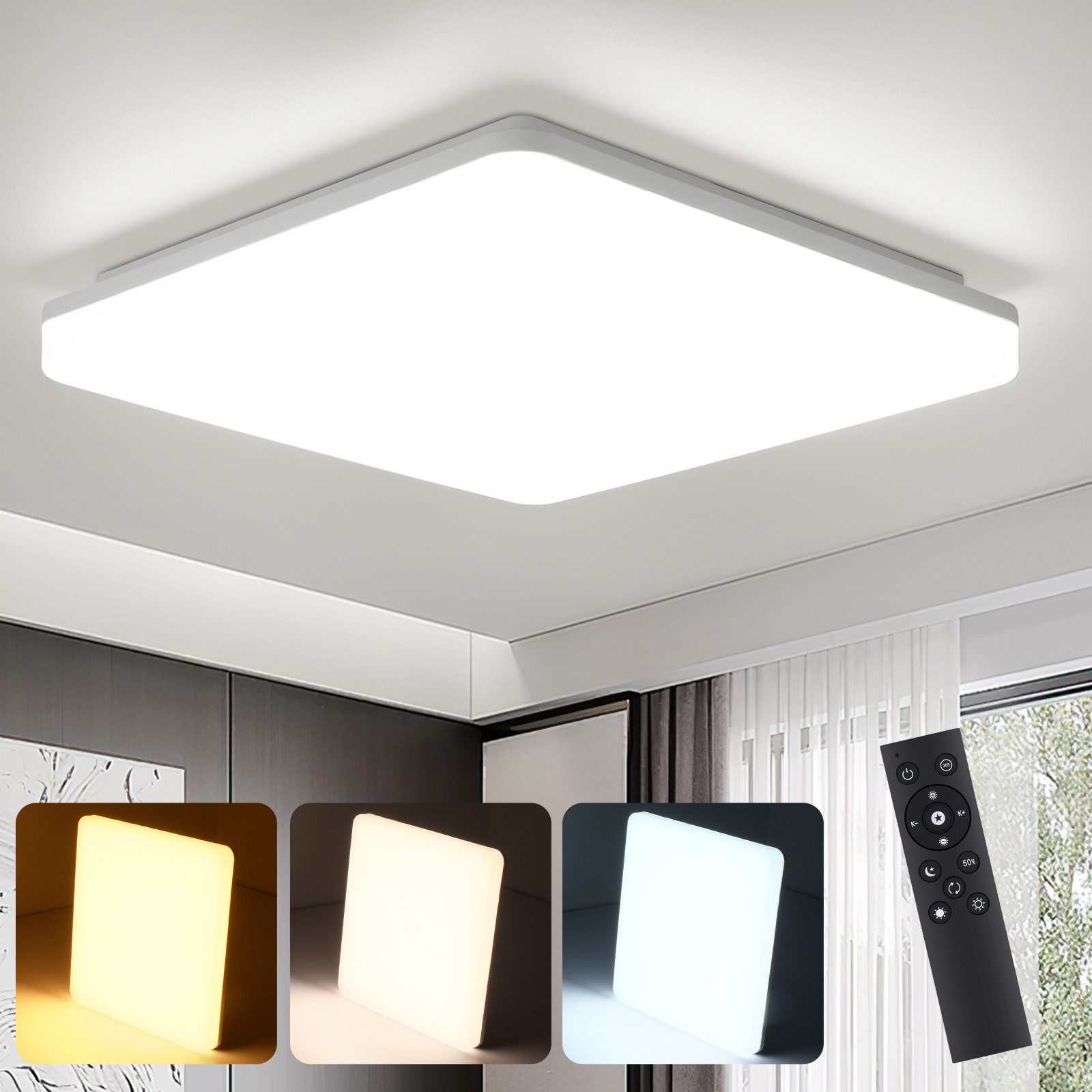 Oraymin Deckenleuchte LED Deckenleuchte mit Fernbedienung günstig online kaufen