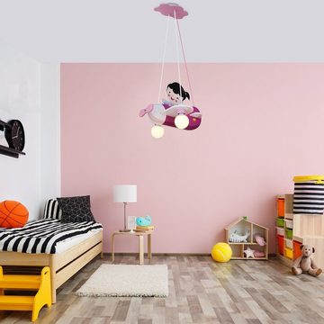 Globo Deckenleuchte Hängeleuchte Kinderzimmer Hängelampe Kinder Kinderzimmerlampe Rosa