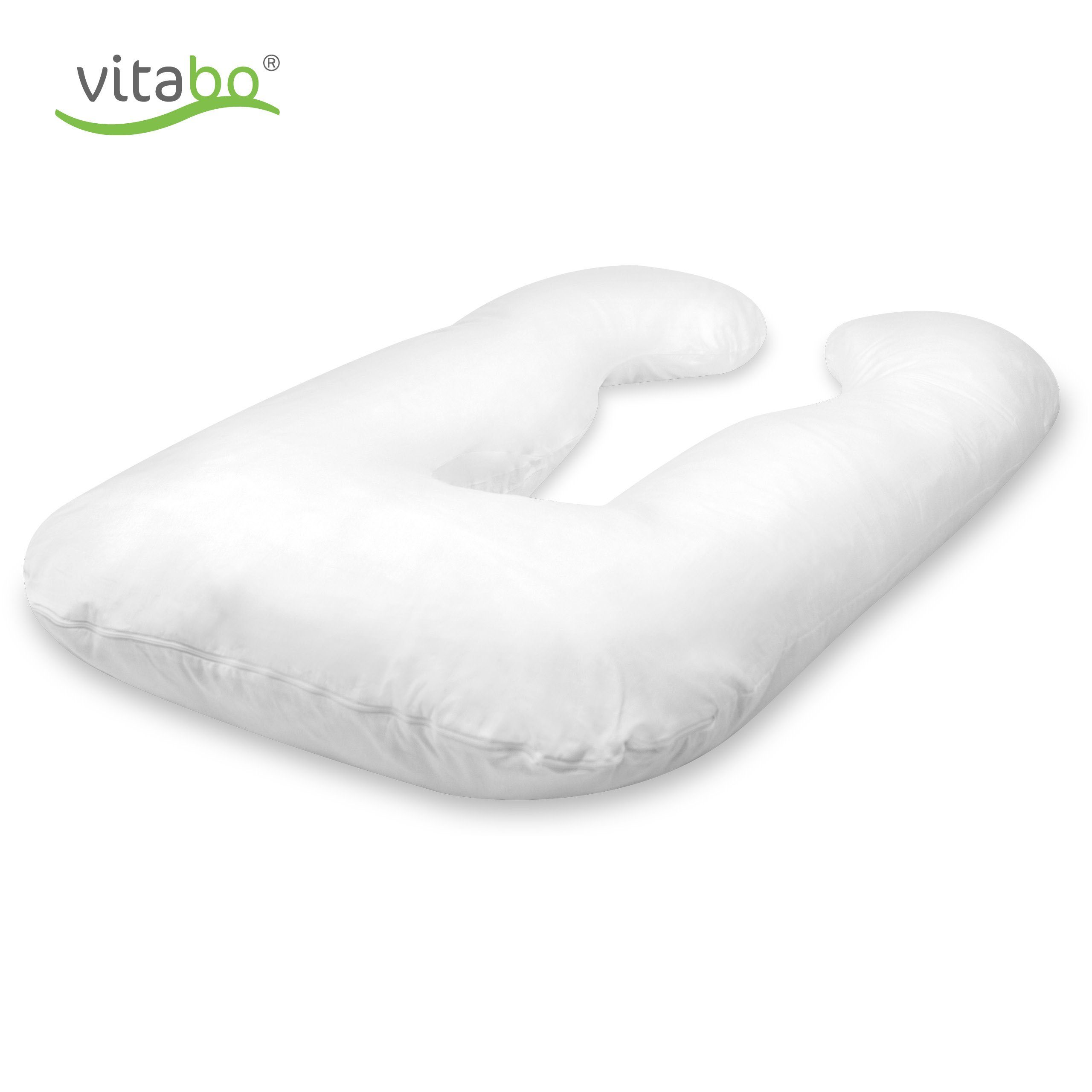 U-Form, Stillkissen Stillkissen 110x70 cm weiß ergonomisches Vitabo Seitenschläferkissen,