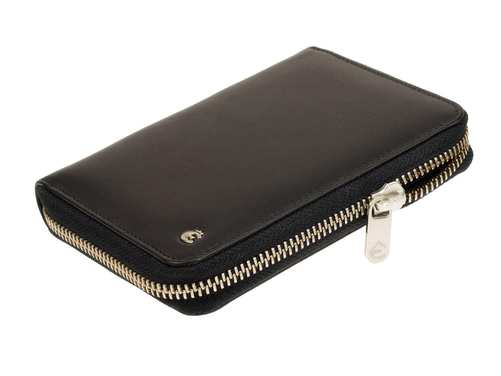 Esquire Geldbörse Esquire RFID Black Reißverschluss Geldbörse RFID Schutz und Card-Safe