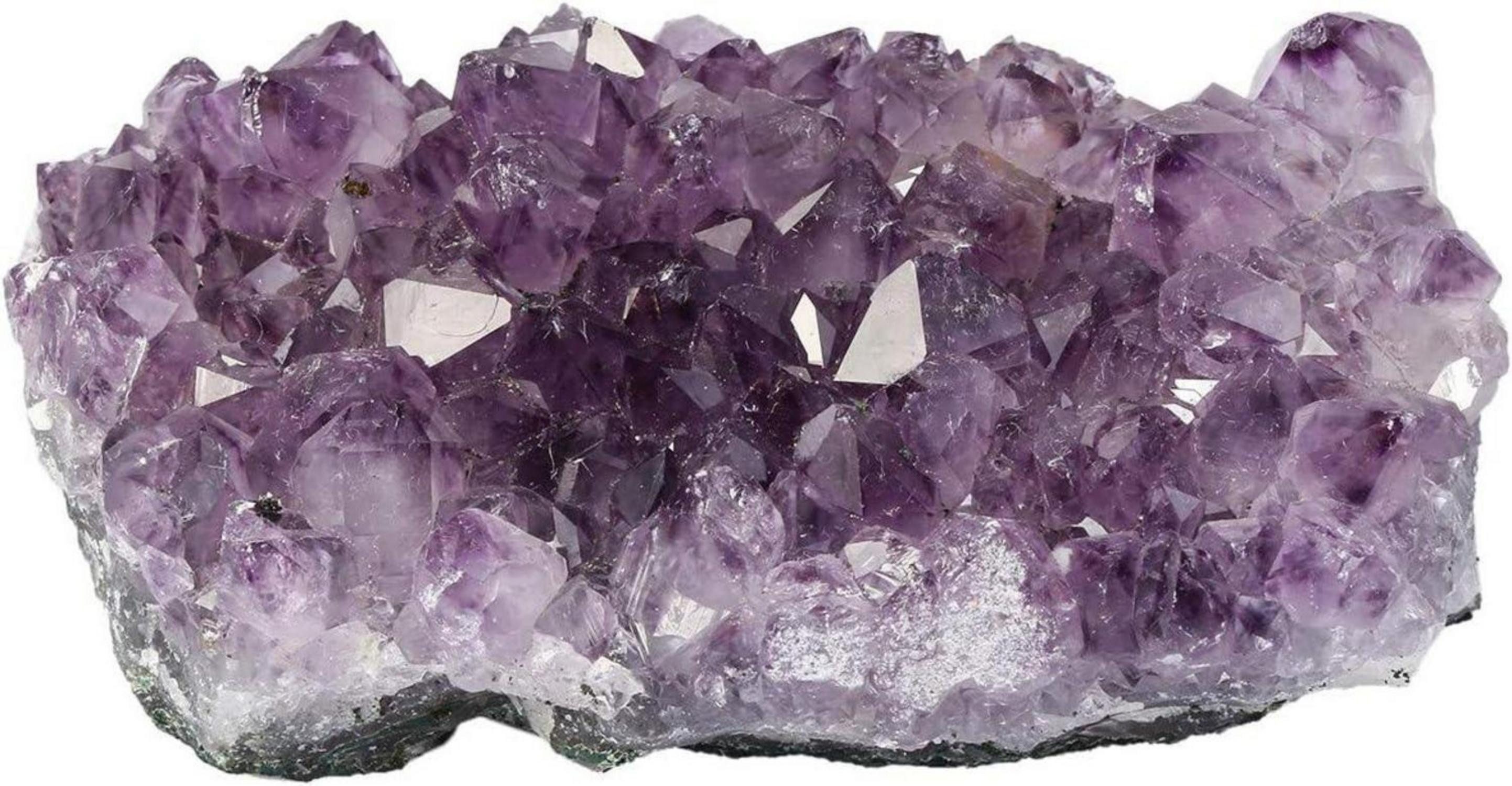 Edelstein Natürlicher Amethyst Kristall Druse Dekoration Steine 300-400g