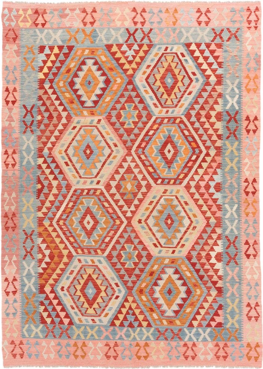 Orientteppich Kelim Afghan 200x276 Handgewebter Orientteppich, Nain Trading, rechteckig, Höhe: 3 mm