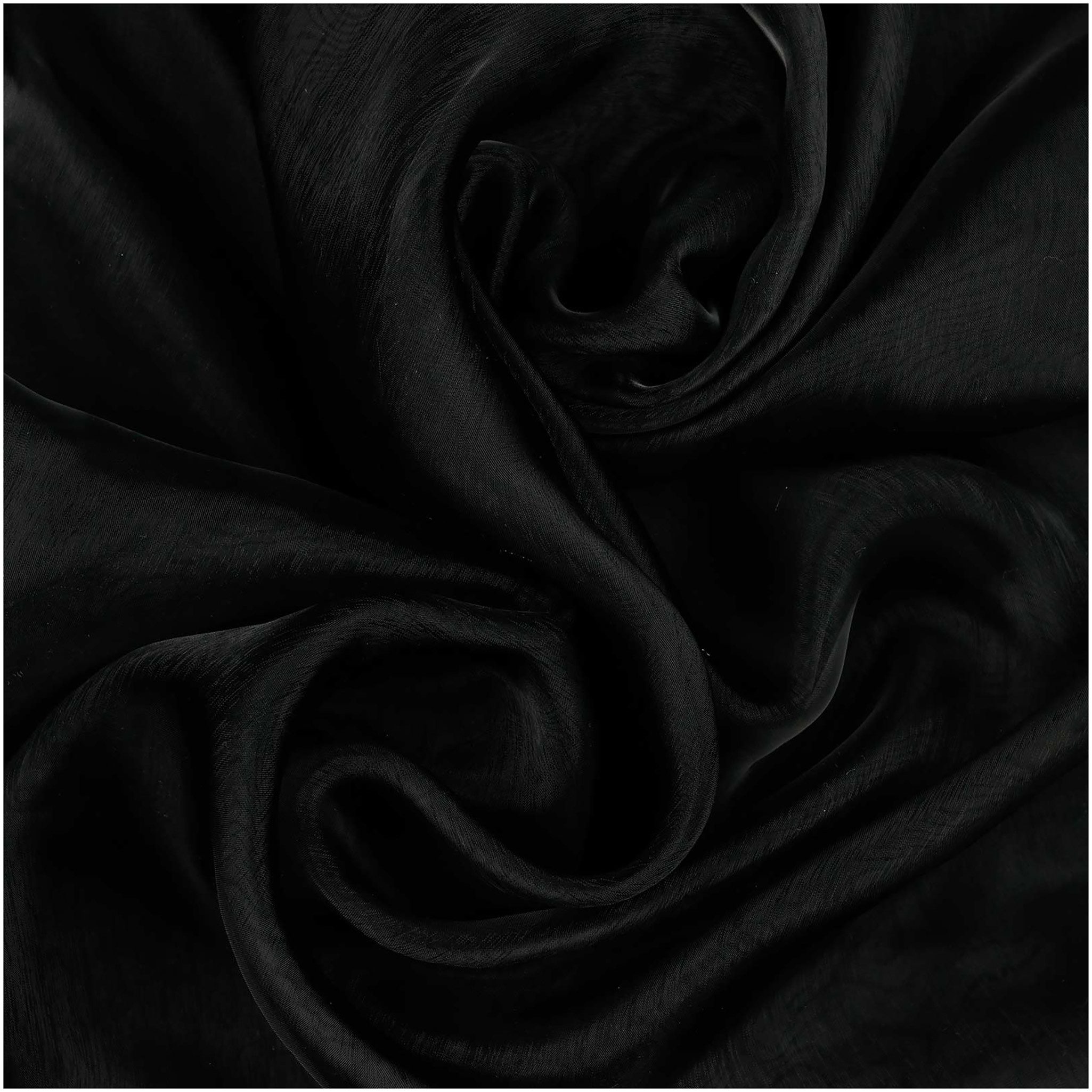 maDDma Stoff Organza Tüll Kostümstoff Chiffon Floristik 1 x 1,4 m Meterware, schwarz