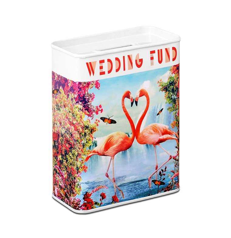 Spardose mit Flamingo-Motiv Spardose mit Flamingo-Motiv