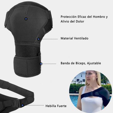 GOOLOO Rückenbandage linke rechte Schulterstütze Verstellbare Schulterstütze zur Prävention (Verstellbare Schulterstütze zur Prävention Schulterstützen-Set, 1-tlg., Effektive Schulterunterstützung,leicht und atmungsaktiv,universelle), Verstellbar, schmerzlindernd, atmungsaktiv, einfach zu tragen