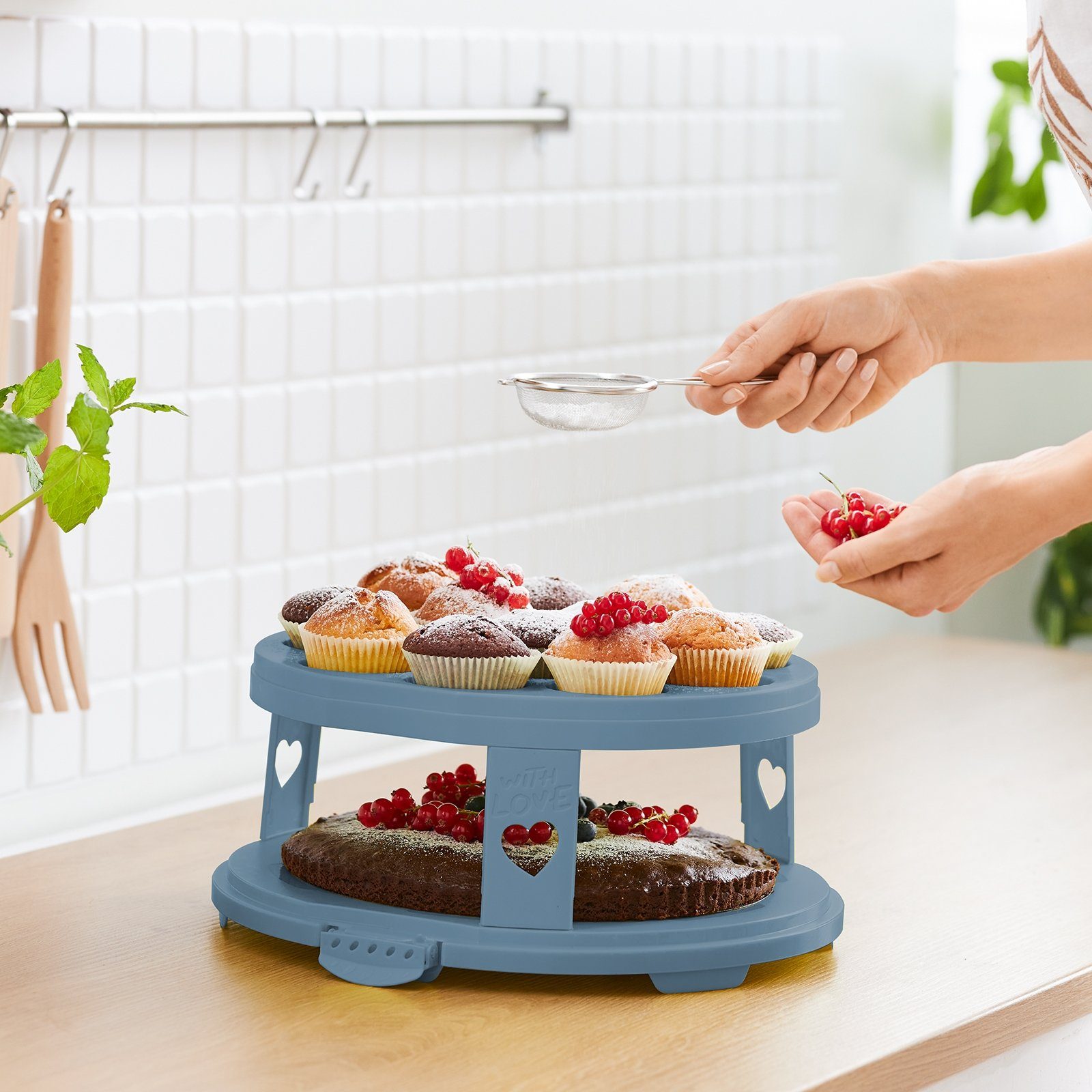 ROTHO Aufbewahrungssystem FRESH Tortenglocke hoch mit Trays, Kunststoff, Hergestellt in der Schweiz – Bild 5 von 5