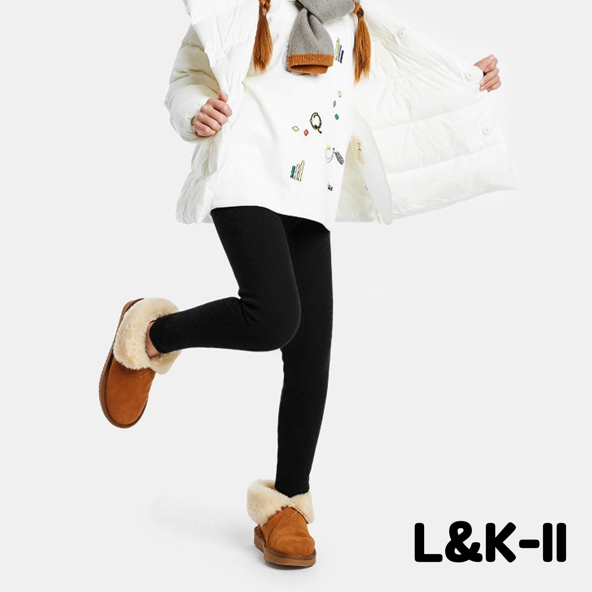 L&K-II Thermoleggings 4610 (2er-pack, 2-tlg) Thermoleggings Mädchen mit Fleece gefütterte