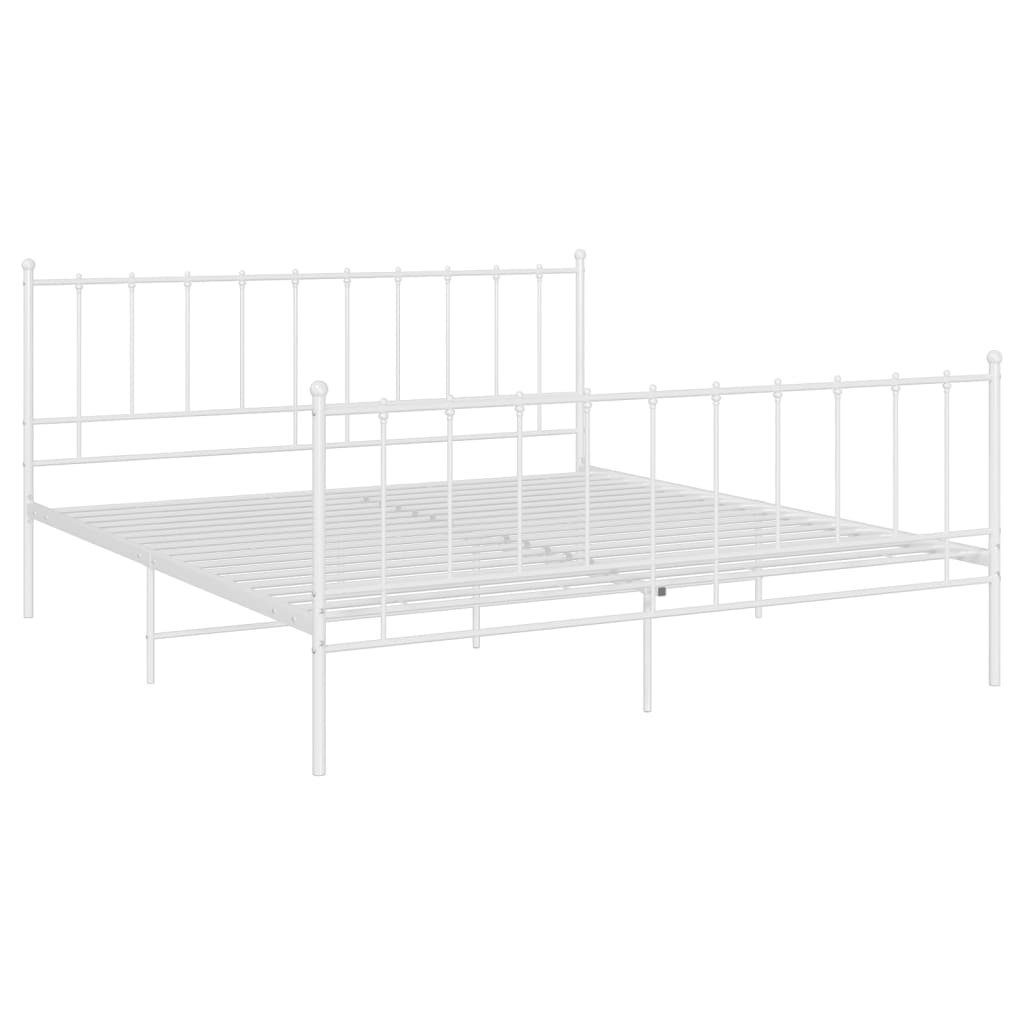 vidaXL Bett Bett Weiß Metall 200x200 günstig online kaufen