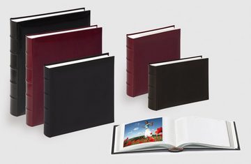 Walther Design Einsteck-Fotoalbum Classicalbum Classic, buchgebundenes Memo-Einsteckalbum, Kunstleder mit erhabenen Bünden