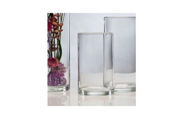 GlasArt Deko-Glas Glasvase Dekovase Klarglas, Zylinder gerade, 15cm/20cm hoch Auswahl Handwerk (Kein Set, 1 St., 1tlg), Transparentes Glas