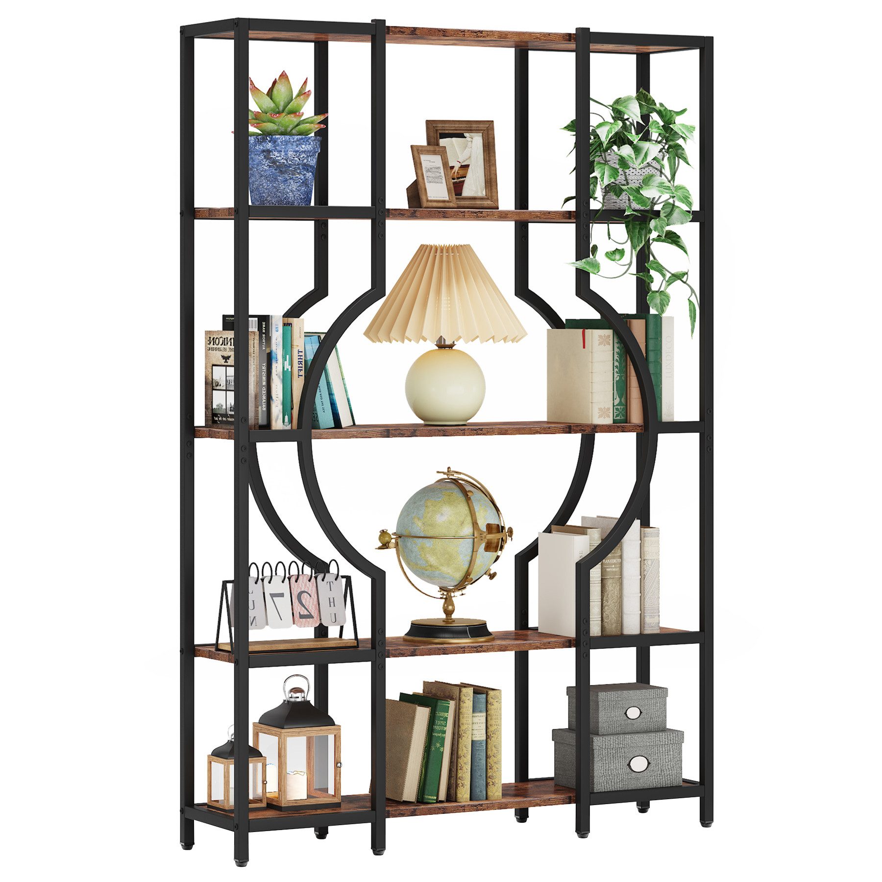 Tribesigns Bücherregal 176cm Hoch Standregal, Freistehende günstig online kaufen