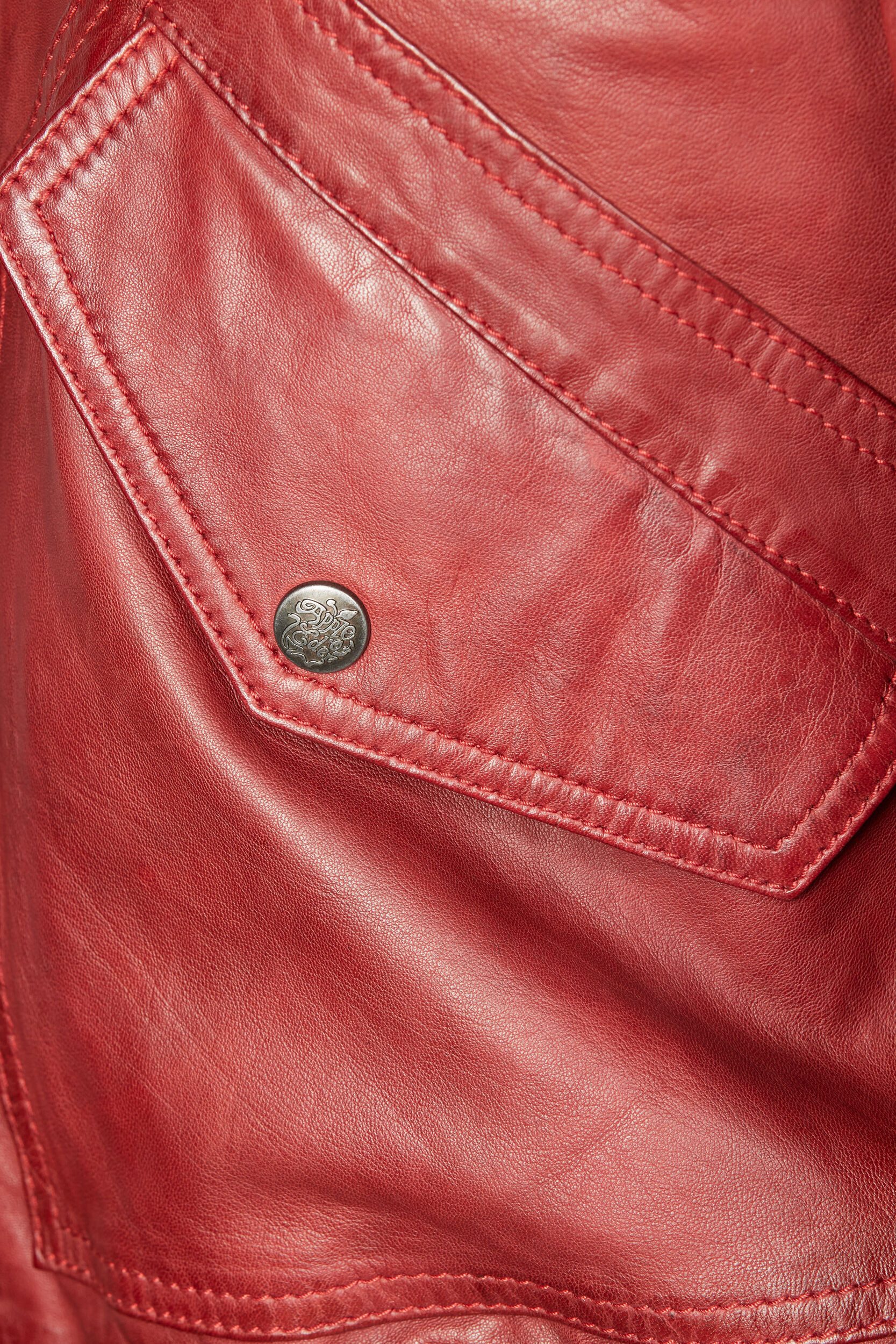 Apple of Eden Lederjacke AOE-143 (1-St) mit Reißverschlüsse an den Ärmeln