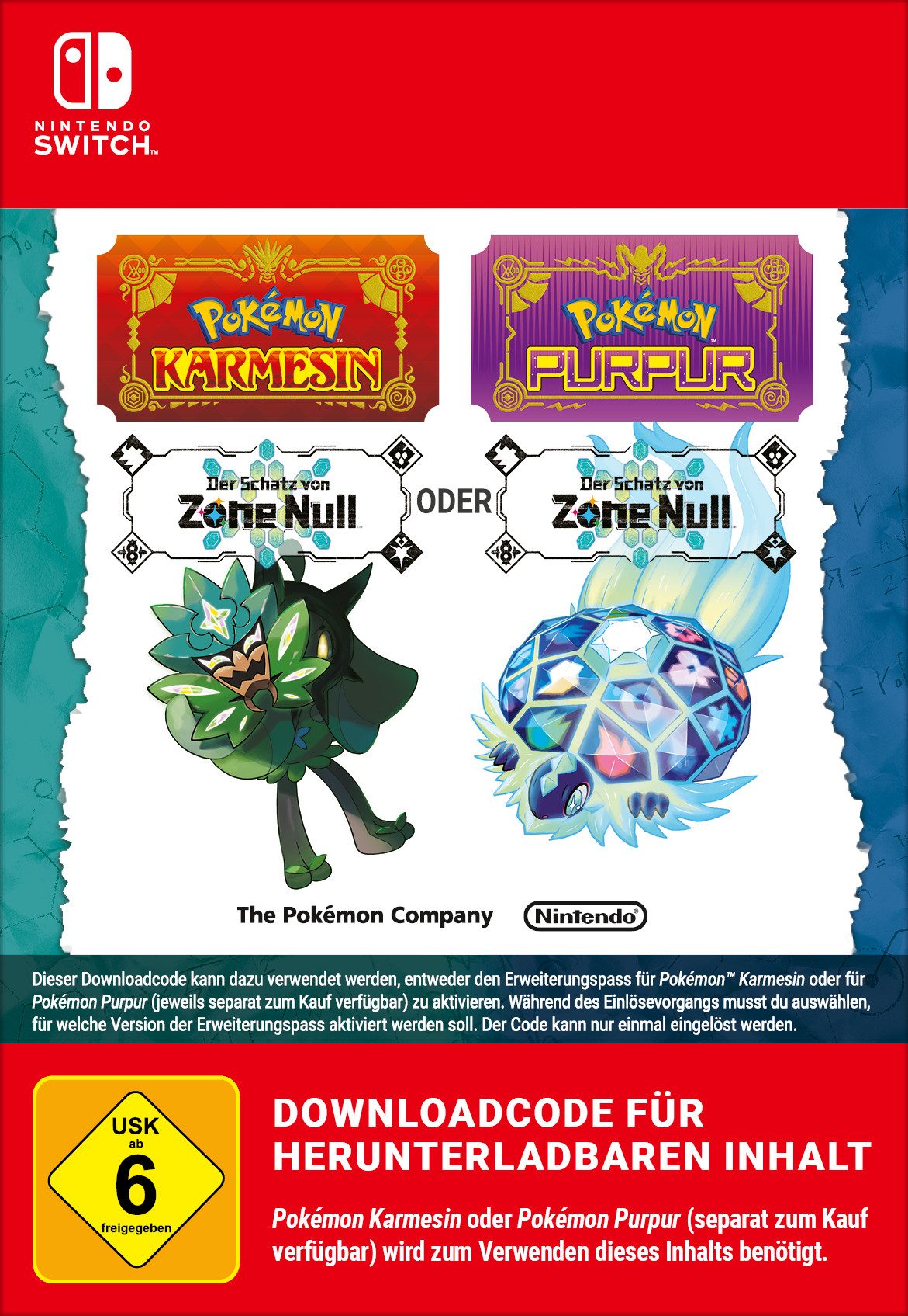 Pokémon Scarlet&Violet Erweiterungspass (Download-Code), Nintendo Switch