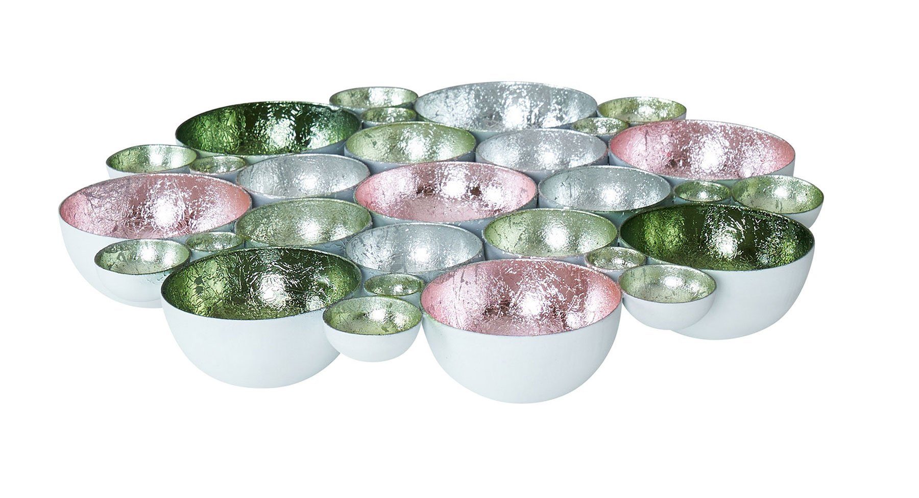 Levandeo® Teelichthalter, Teelichtschale 30x30cm Metall Pastell günstig online kaufen