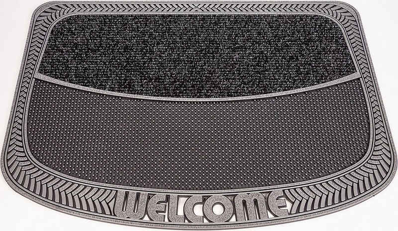 Fußmatte »TC Clean Weaves, Welcome«, CarFashion, rechteckig, Höhe 8 mm, Schmutzfangmatte, mit Spruch, In- und Outdoor geeignet