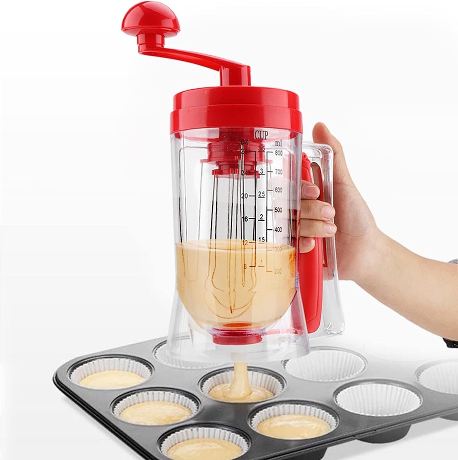 Rungassi Teigportionierer Mixer Teigportionierer Teigspender Messbecher für Muffins Crêpes