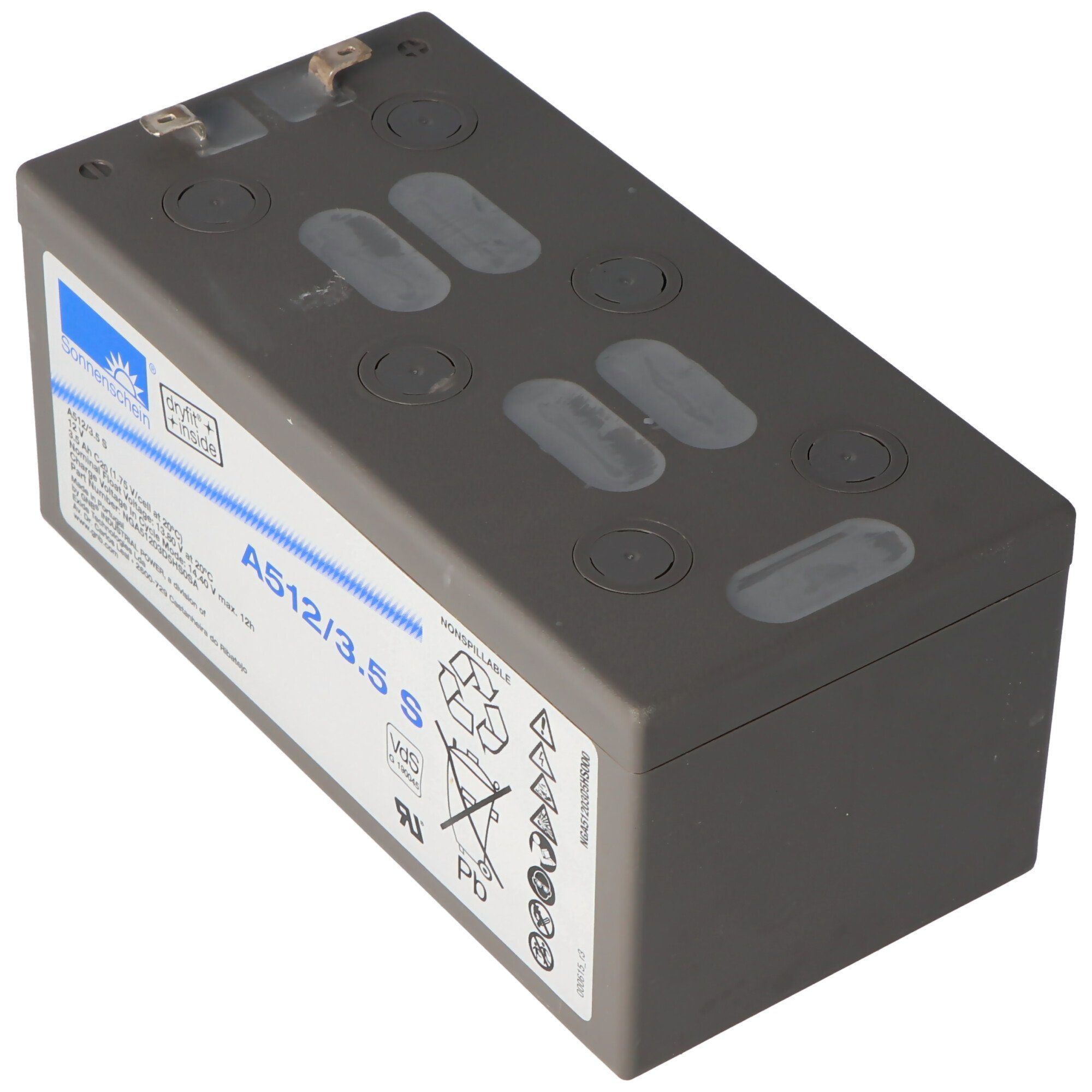 Exide Sonnenschein Dryfit A512/3.5 S Blei Akku, VdS-Nr. G190045 Akku 3500 mAh (12,0 V)