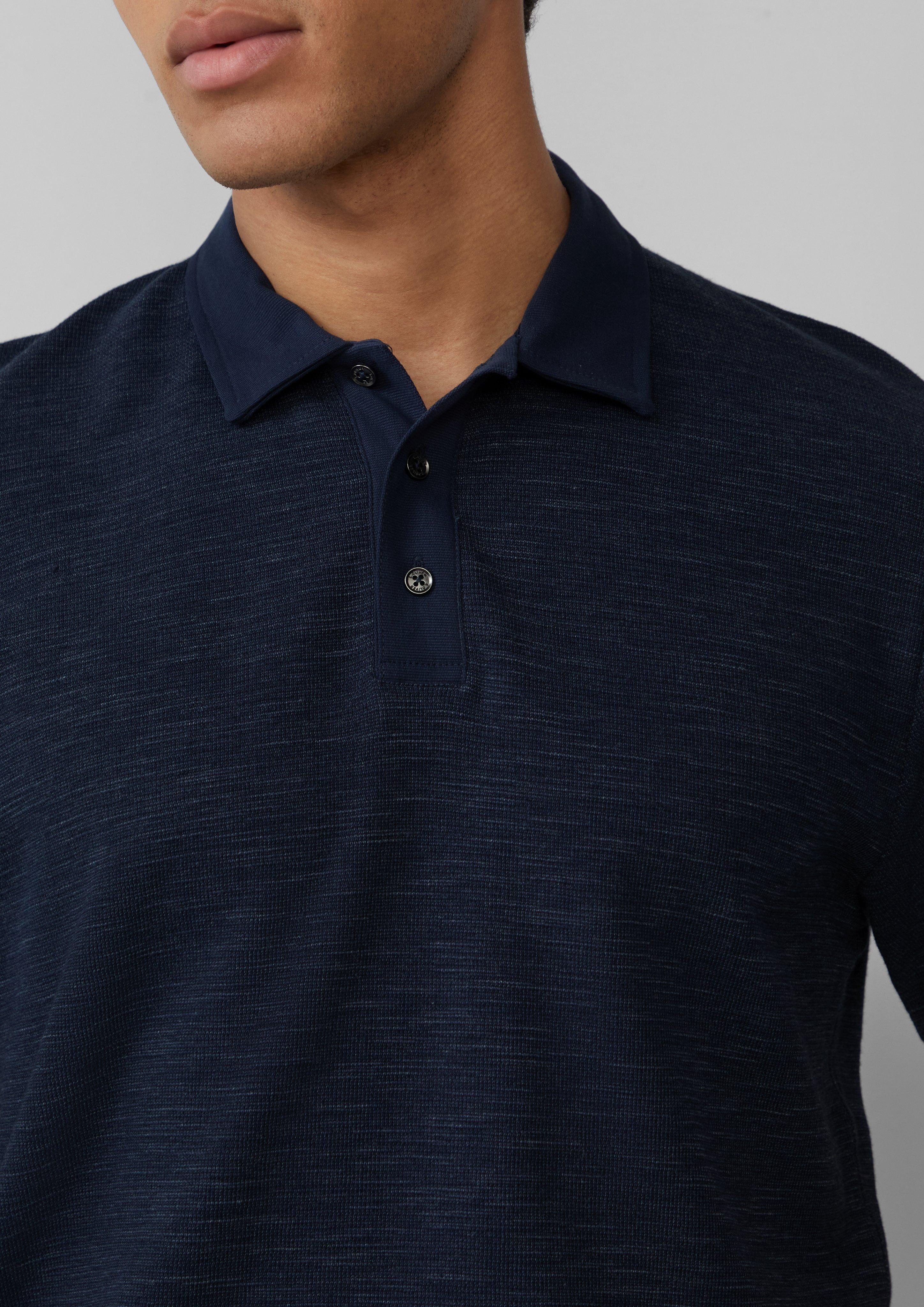 s.Oliver Kurzarmshirt Strukturiertes Poloshirt aus Baumwollmix günstig online kaufen