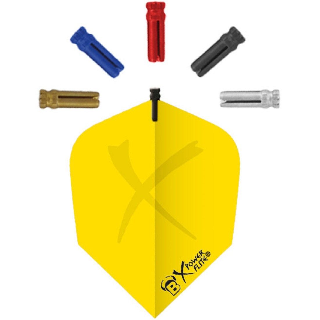 Dart-Flights Flightschoner Aluminium schwarz