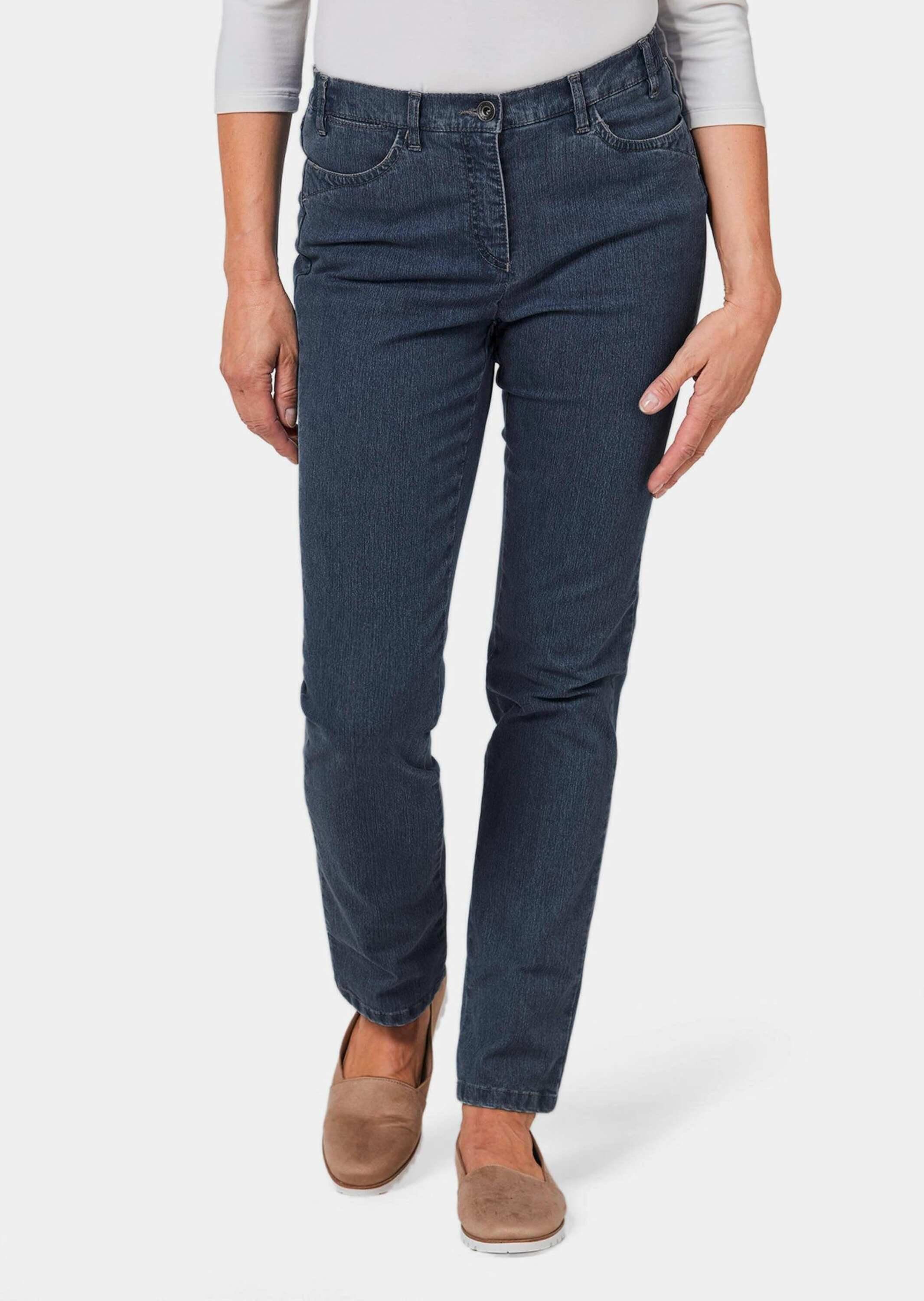 GOLDNER Bequeme Jeans Edel geschmückte Jeanshose Carla