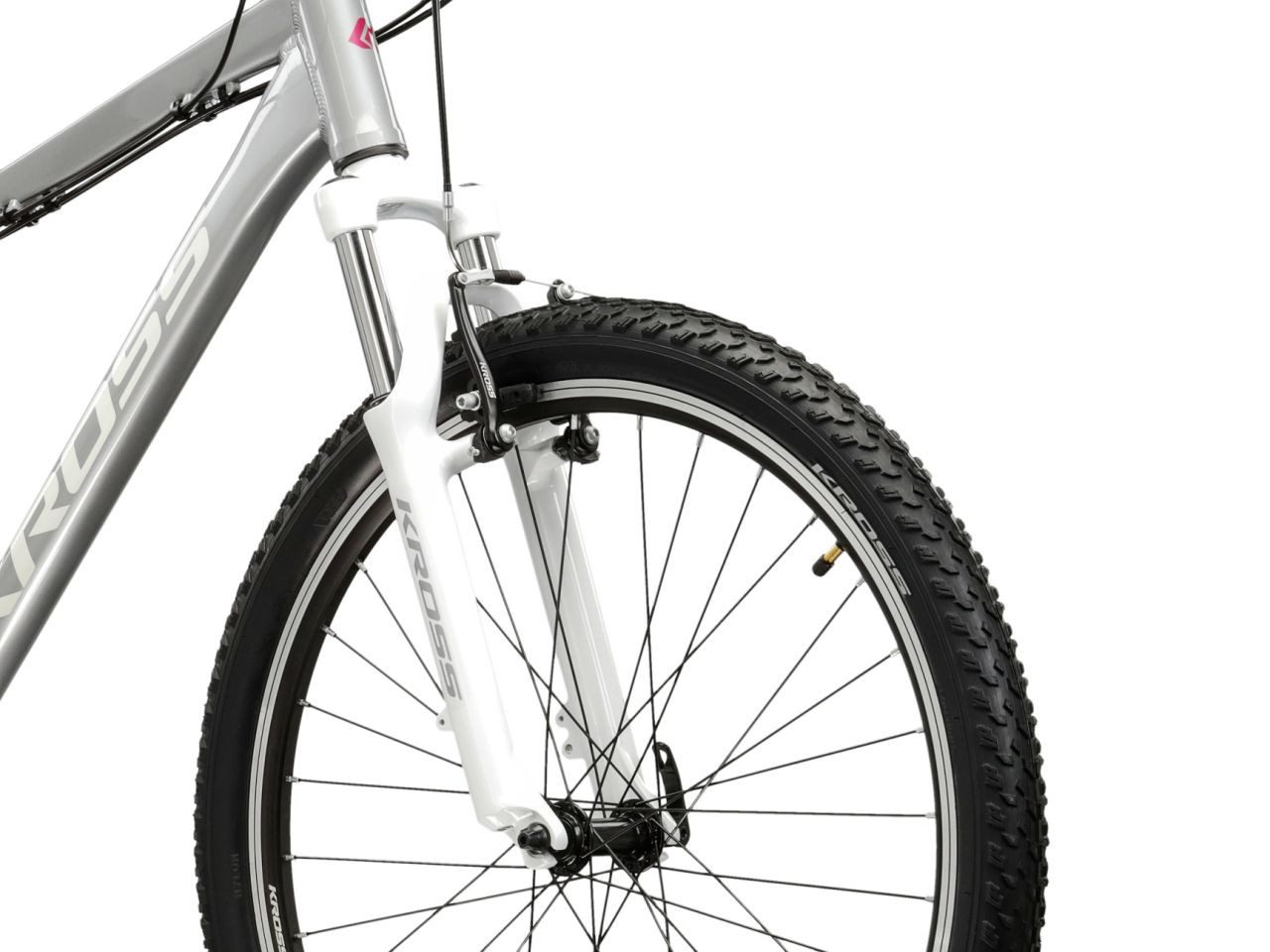 Kross Mountainbike KROSS Mountainbike Hardtail 26" LEA 1.0 silberfarben 21 Gänge, 21 Gang Shimano TOURNEY TY300 Schaltwerk, Kettenschaltung