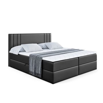 ALTDECOR Boxspringbett IDRIKO (Multipocket-Matratze H4, H3 Matratze Bonellfederung, Topper, Kopfteil)