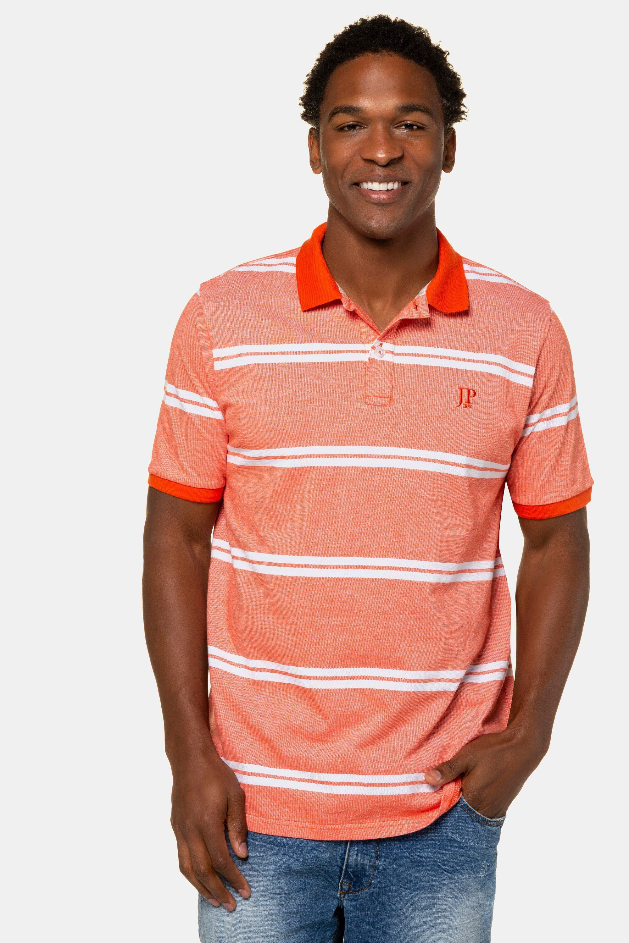 JP1880 Poloshirt bis 7XL Poloshirt meliertes Piqué Doppelringel