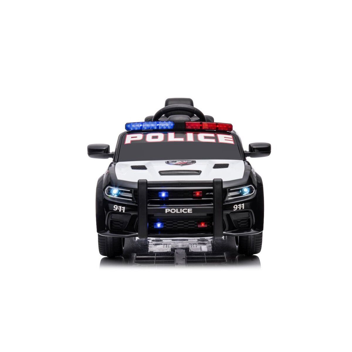 Wisam Elektro-Kinderauto Elektro Auto Batterieauto Auto Dodge Charger Police Weiß und