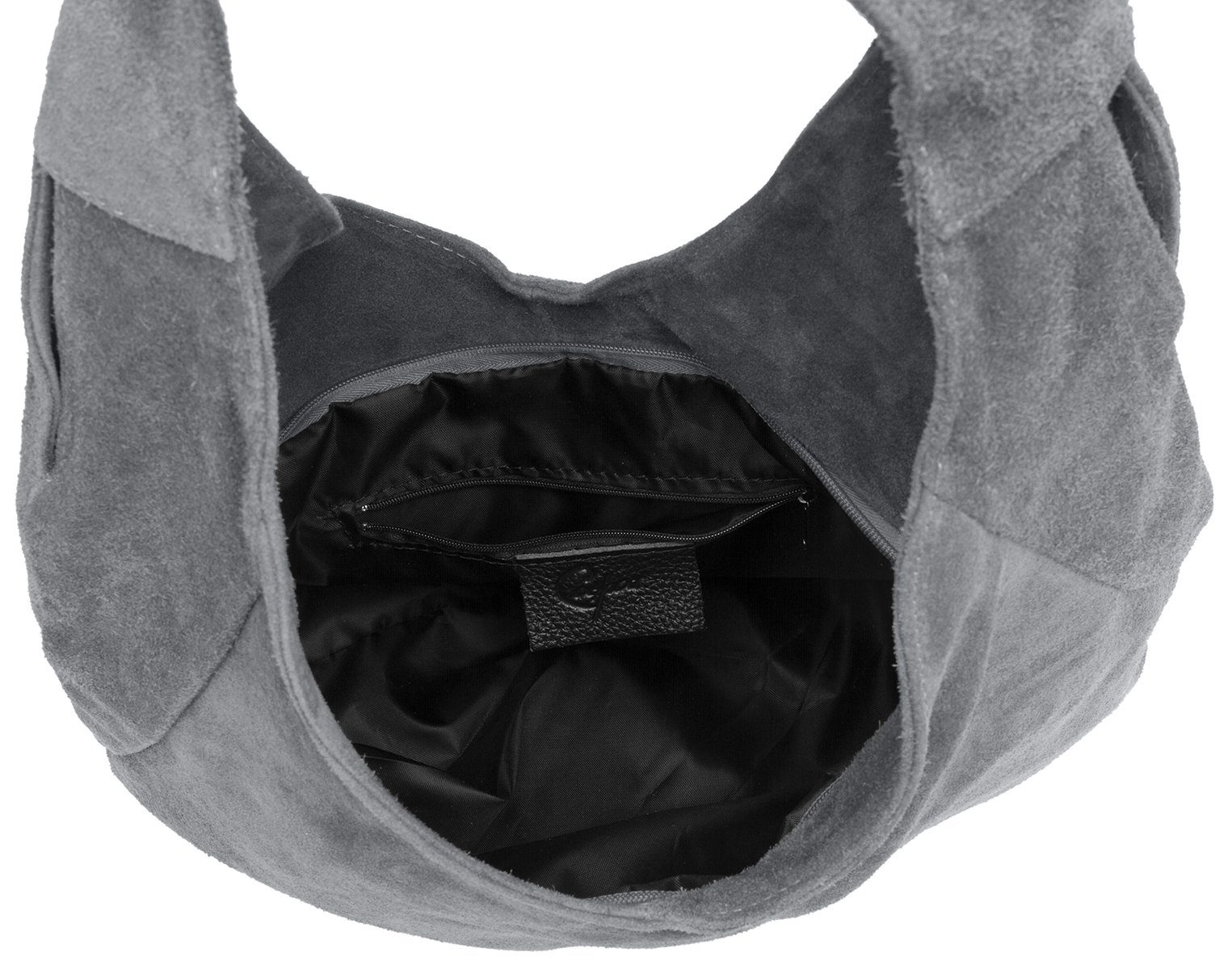 Caspar Schultertasche Große Damen Ledertasche Hobo günstig online kaufen