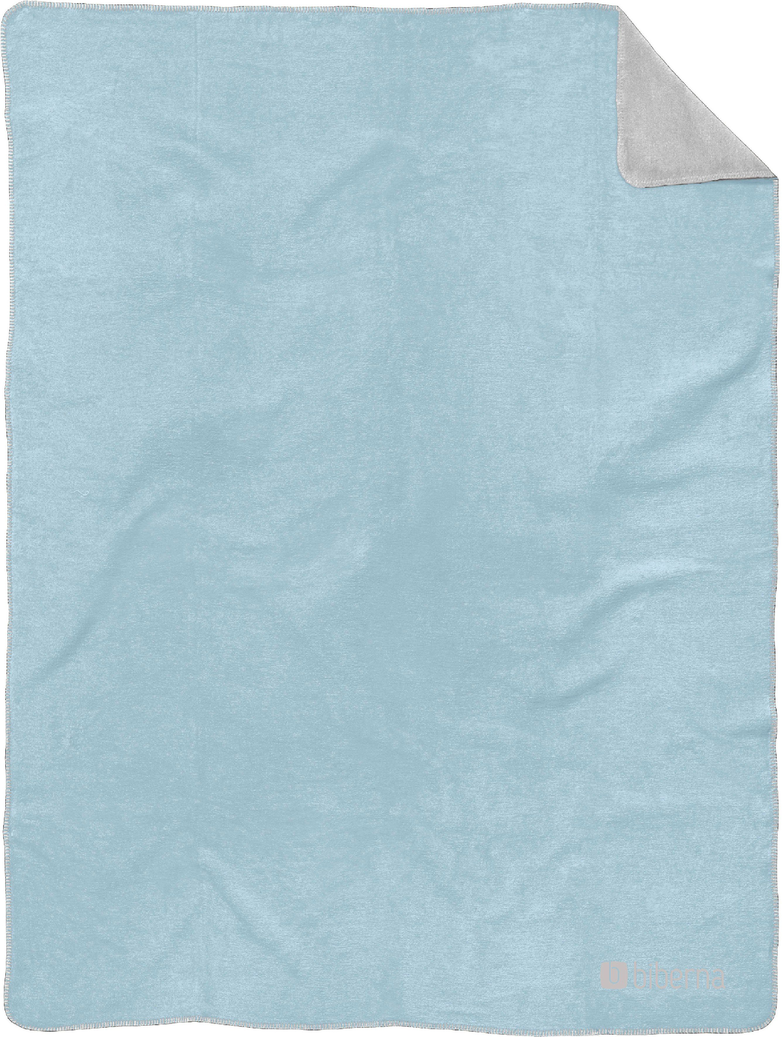 Wohndecke Katrin, Biberna, wohlig warme Doubleface Decke mit  Häkeleinfassung, wärmende und kuschelige Schlaf-, Wohn- und Freizeitdecke | Kunstfaserdecken