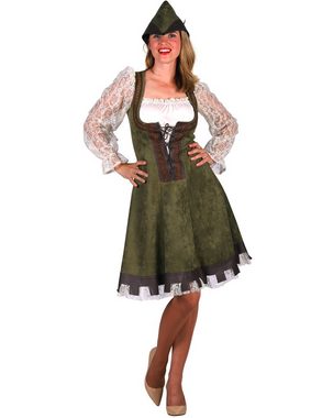thetru Kostüm Robin Hood Kostüm für Damen - Wildlederlook, Kurz