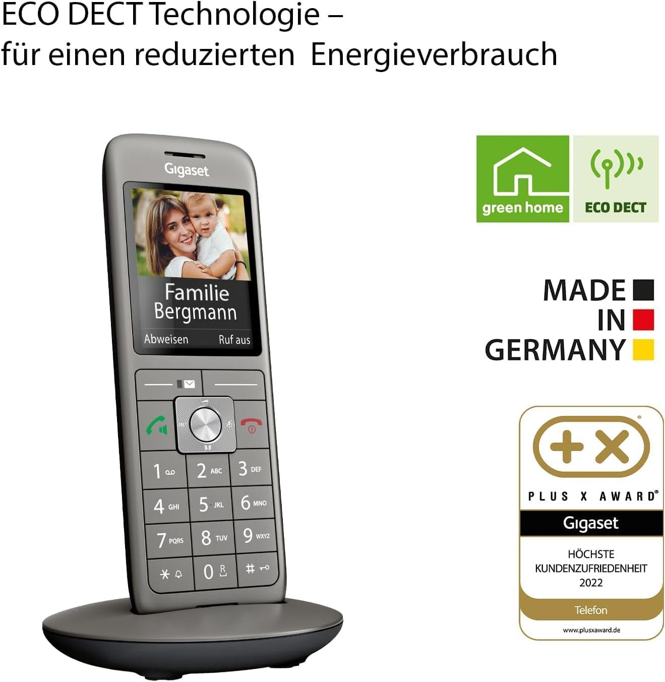 Gigaset CL660HX Schnurloses DECT-Telefon (Mobilteile: 1, Design-DECT-Telefon)