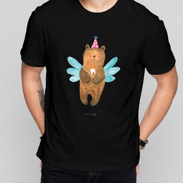 Mr. & Mrs. Panda T-Shirt Bär Zahnfee - Schwarz - Geschenk, Herrn, T-Shirt mit Spruch, Teddybär (1-tlg)