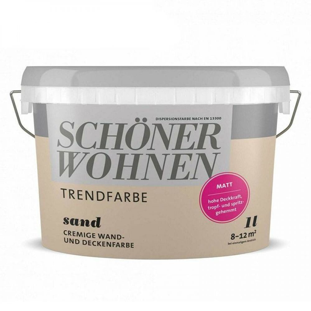 SCHÖNER WOHNEN FARBE Wandfarbe SW Trend Wandfarbe matt 1,0L Sand 8514