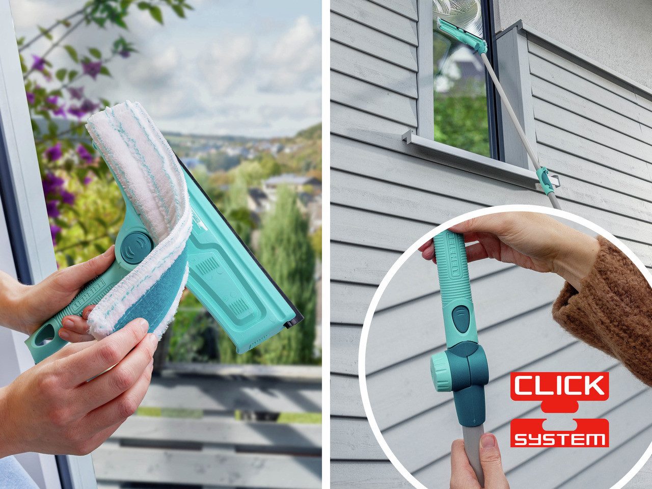 Leifheit Fensterreiniger Fenster- & Rahmenwischer 4in1