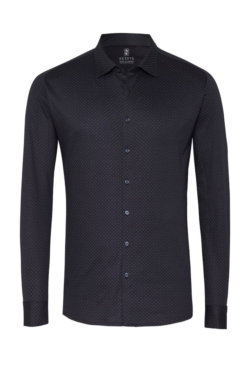DESOTO Langarmhemd Jerseyhemd Casual Kent