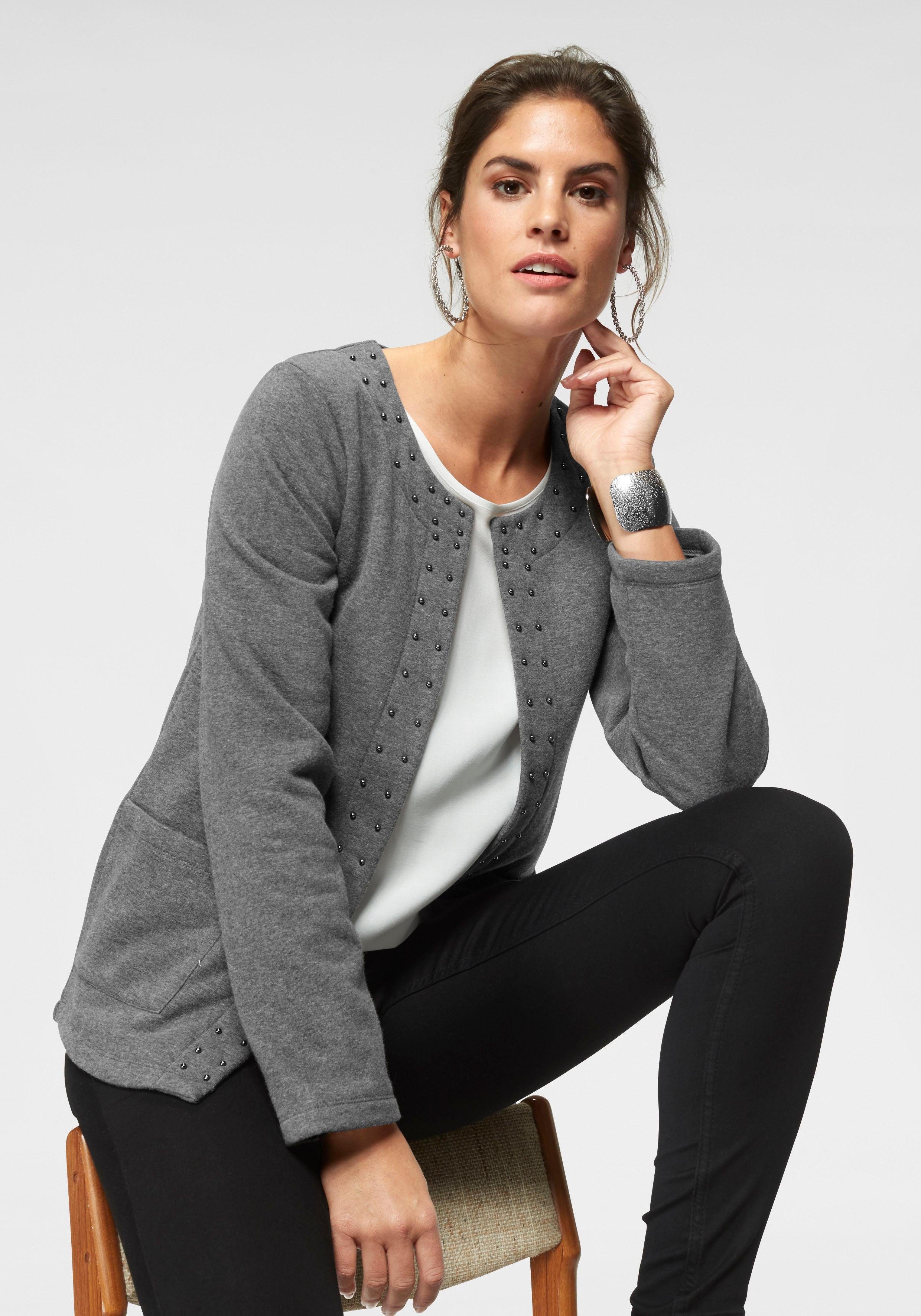 Zabaione Mit Schmucksteinen Sweatblazer »kina« Zabaione Sweatblazer doQCrxBeW