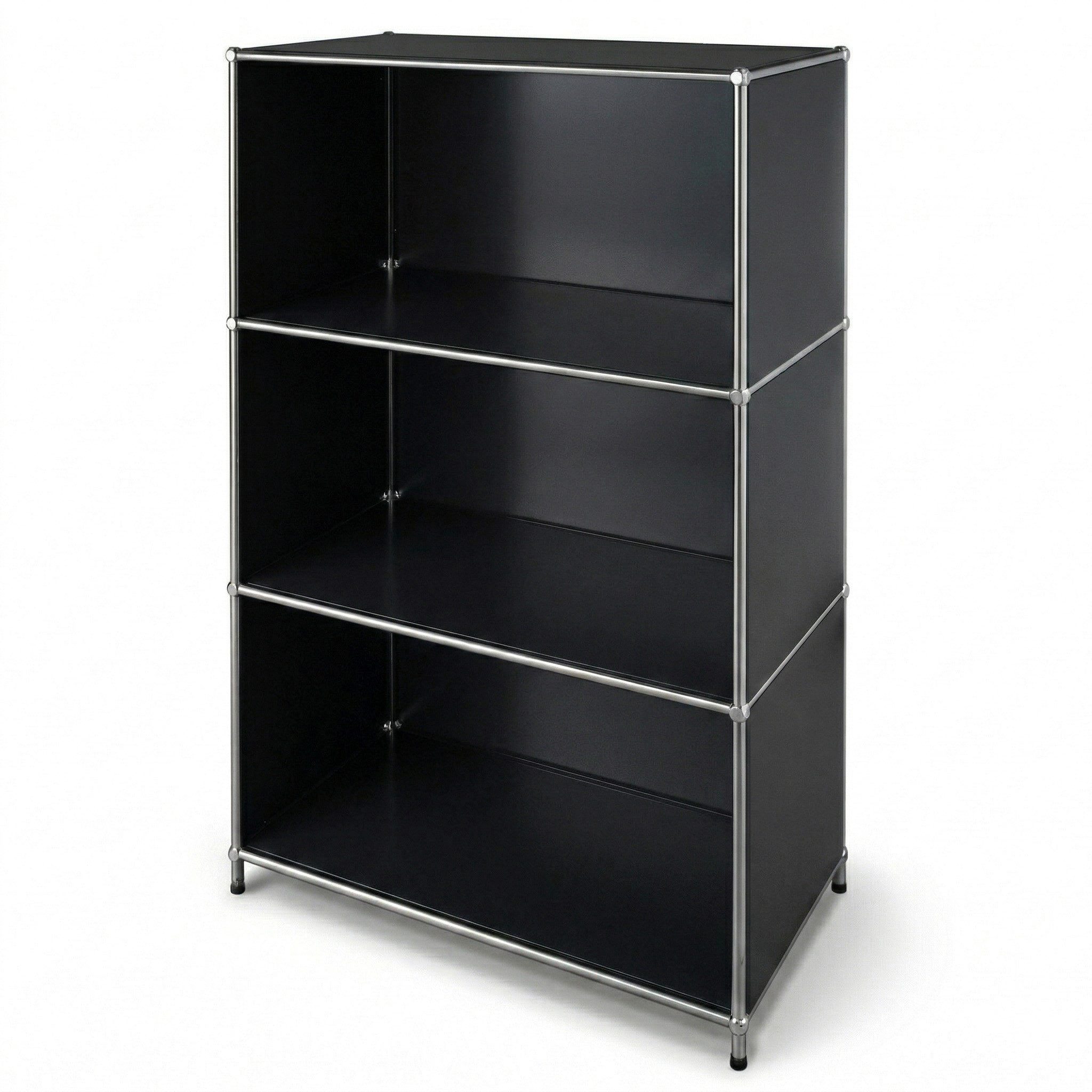 Floordirekt Bücherregal Metall Concept Epure MK-101 Standregal mit Seitenwänden, 4 Ablagen, B75×T40×H120 cm