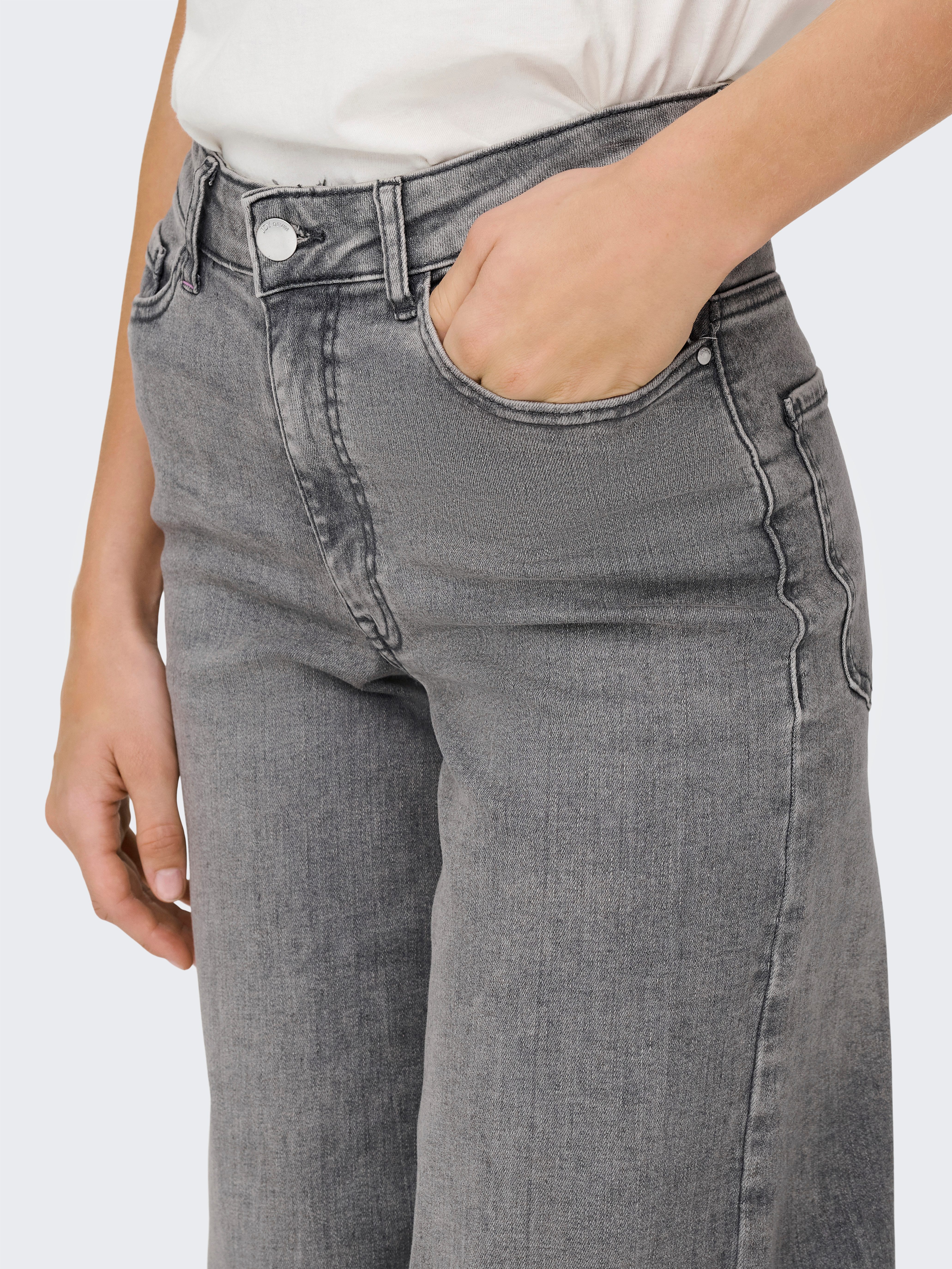 JDY High-waist-Jeans JDYFELINA-FINA HW WIDE JNS LT GREY DNM