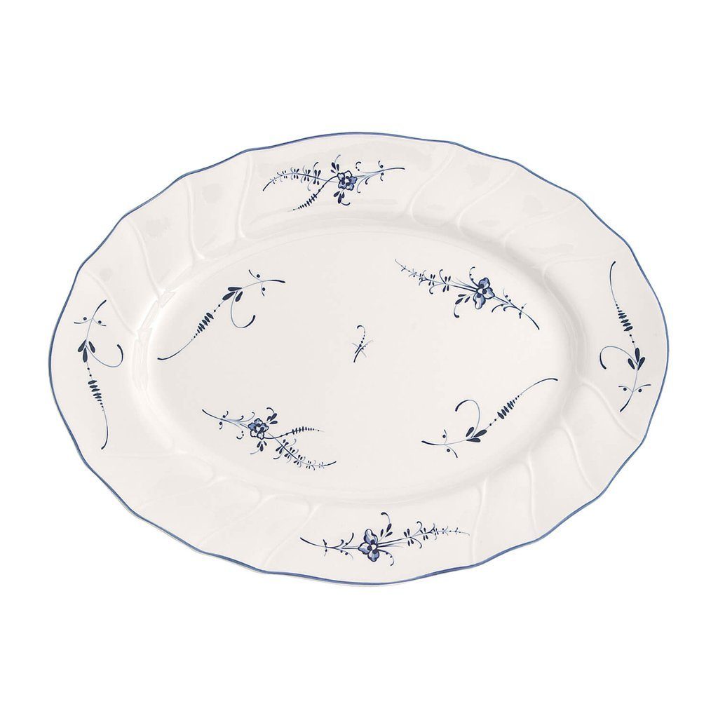 Villeroy & Boch Servierplatte Vieux Luxembourg ovale Platte 36cm, Porzellan, (1-tlg)