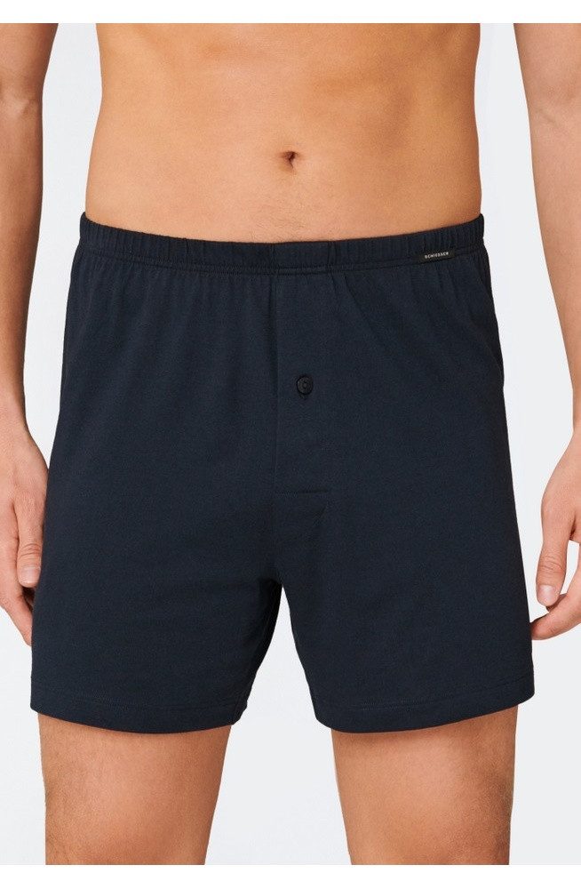 Schiesser Boxershorts Unterwäsche Multipack Jersey dunkelblau Herren - 2 Stück