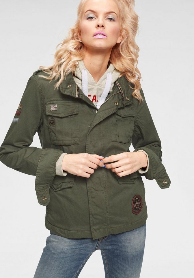 Superdry Cargojacke »GLITTER ROCK ROOKIE JACKET« im Fieldjacket-Design Superdry Cargojacke »GLITTER ROCK ROOKIE JACKET« im Fieldjacket-Design
