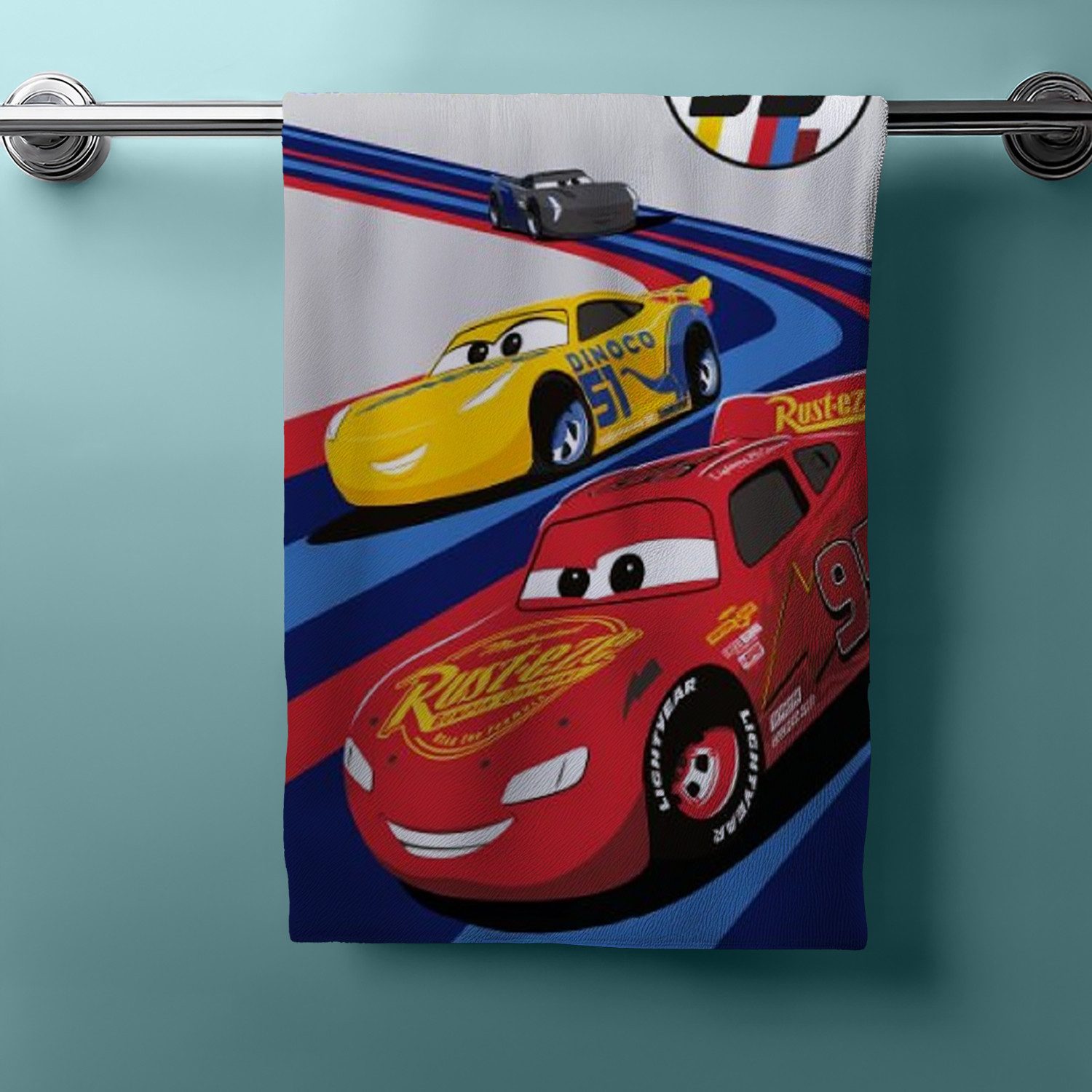 BrandMac Handtücher Disney Cars Duschtuch Badetuch 60 x 120 cm, (1 Duschtuch, 1-St), Langlebig