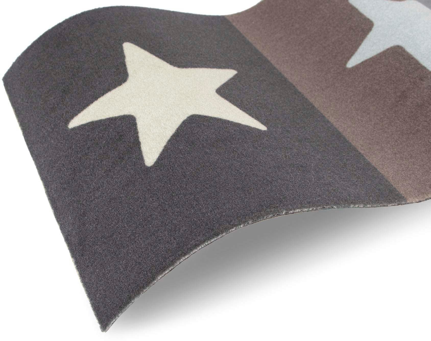 Küchenläufer STARS, Primaflor-Ideen mm, in Küche 6,5 Textil, Sterne, Motiv rutschhemmend, Höhe: waschbar, rechteckig